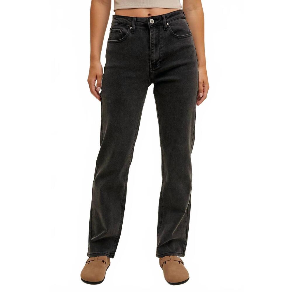NEW WISHLIST becky straight leg jeans in black